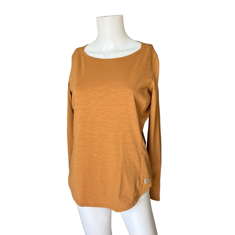 Royal Robbins Long Sleeve T-shirt Standard Fit Orange Cotton Womens Size Small